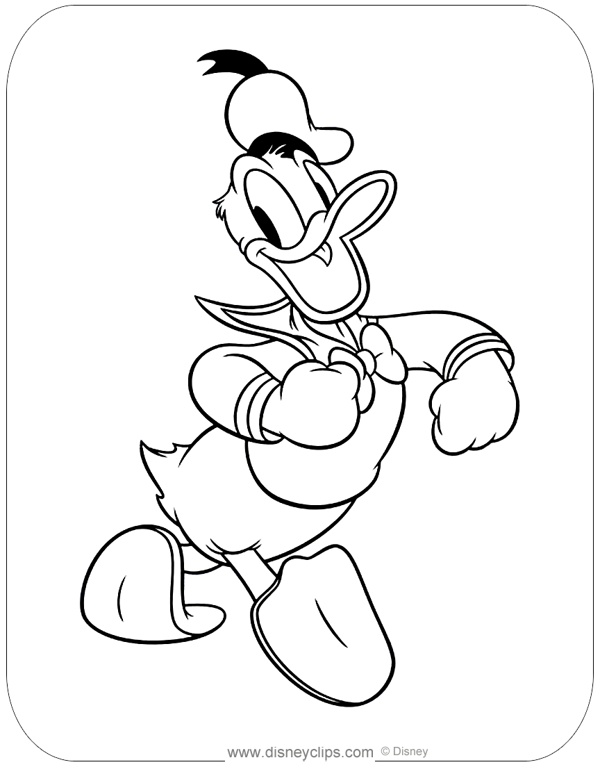 donald duck images for colouring donald duck coloring pages disneyclipscom colouring donald for images duck 