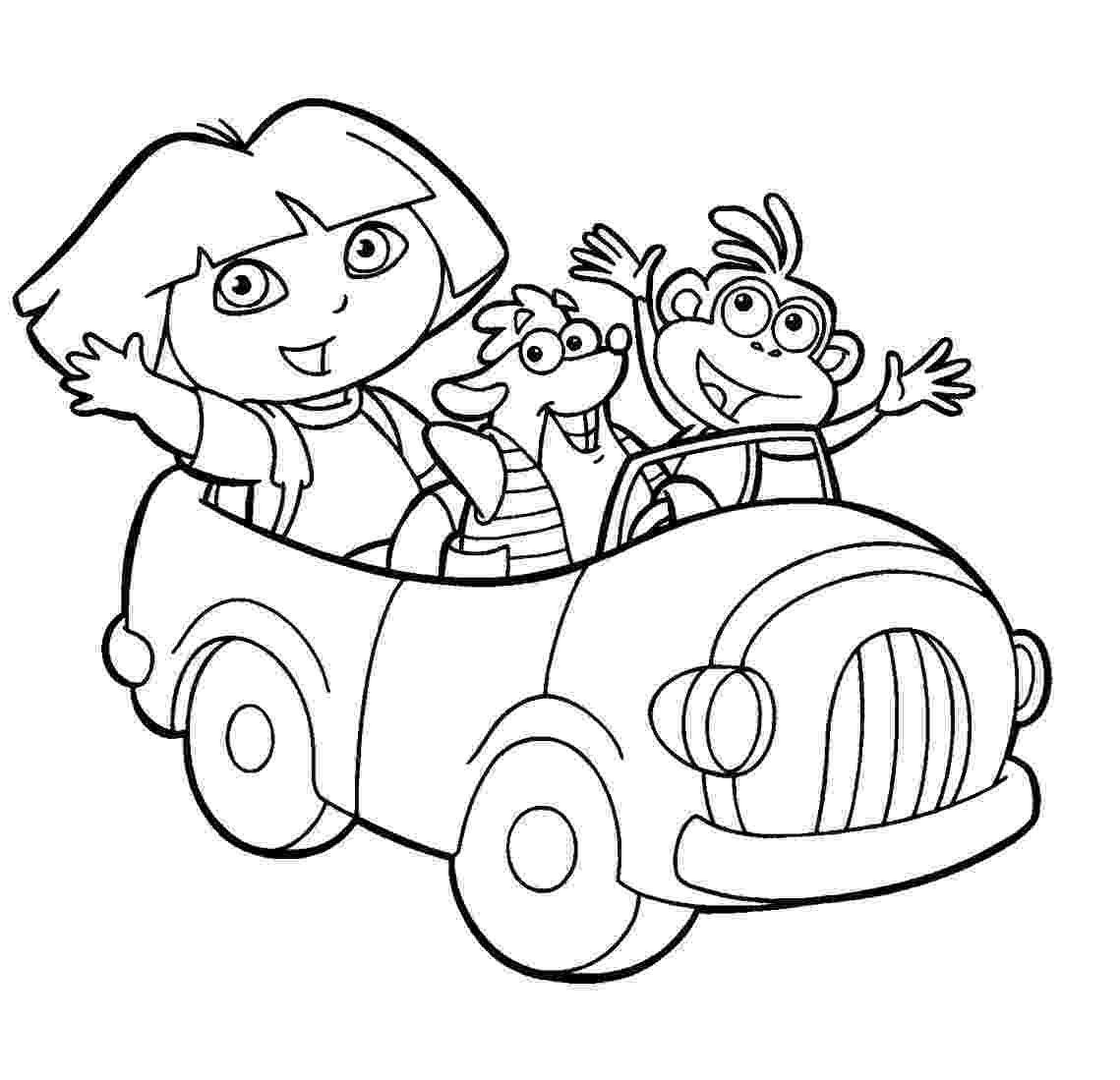 dora colouring page dora coloring pages free printables momjunction page colouring dora 