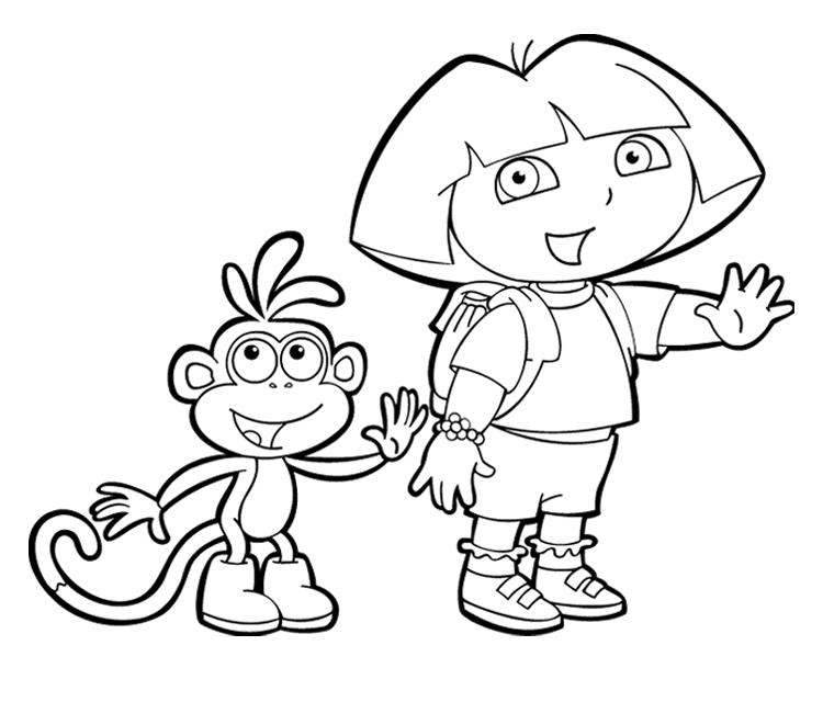 dora the explorer coloring pages free dora the explorer to color for children dora the pages free dora explorer the coloring 
