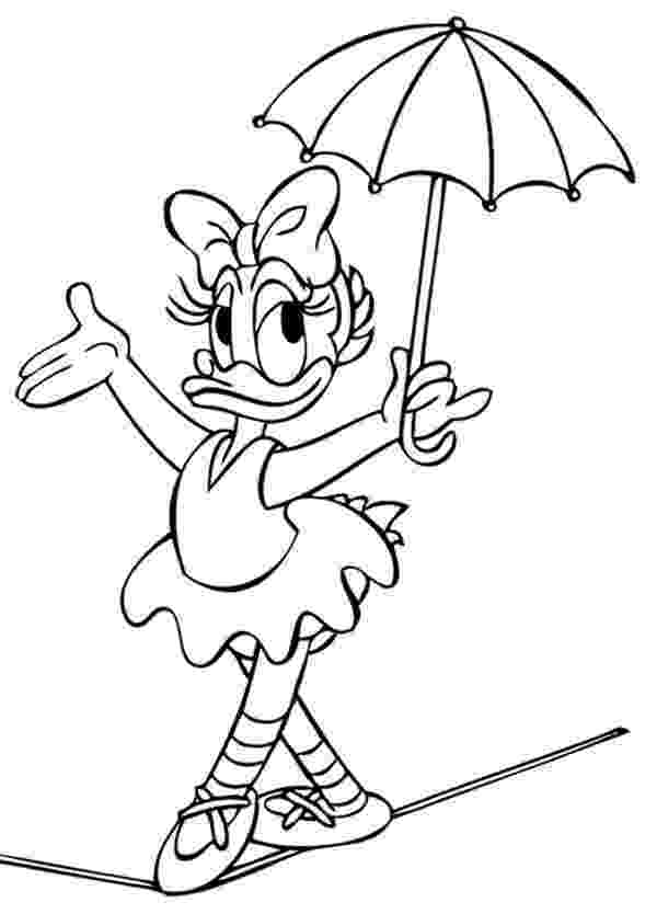 duck with umbrella daisy duck acrobat walking on rope while holding an umbrella with duck 