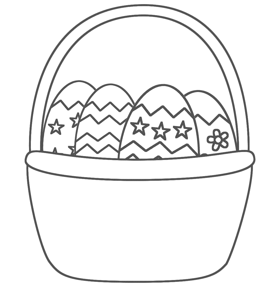 easter bunny basket coloring page 7 easter basket with eggs coloring pages page coloring basket easter bunny 