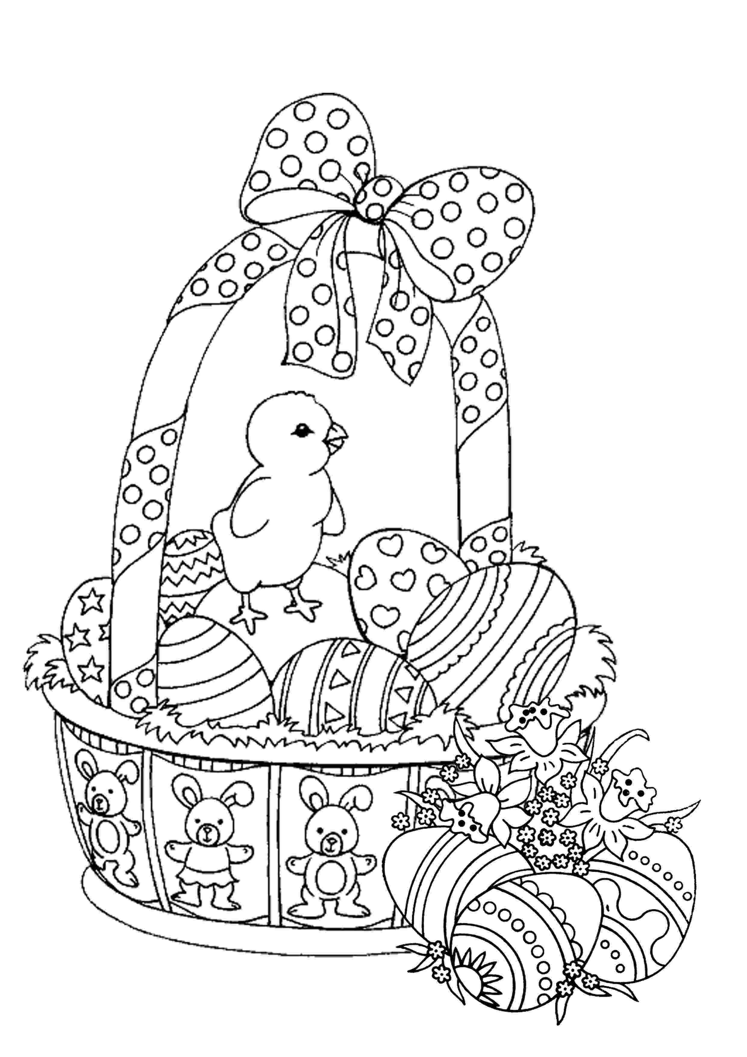 easter bunny basket coloring page easter bunny and basket coloring pages getcoloringpagescom page easter basket coloring bunny 