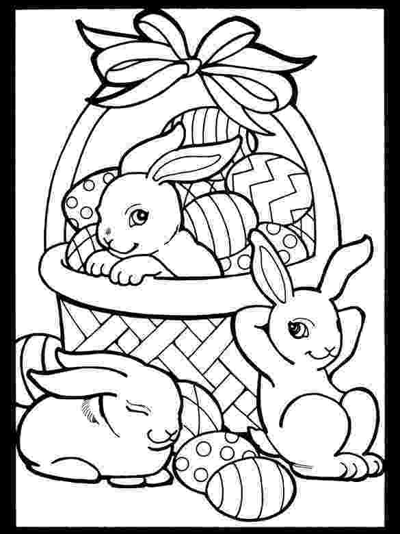 easter bunny basket coloring page easter coloring basket of bunnies great pinboard dover coloring page bunny easter basket 
