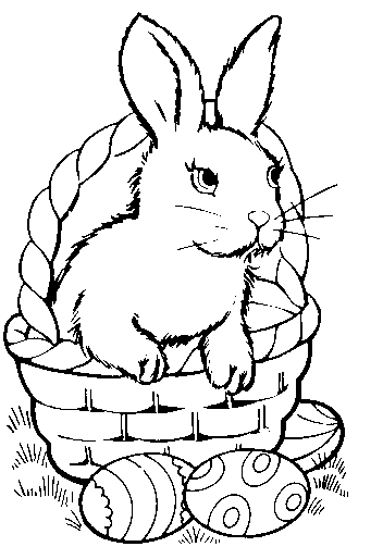 easter bunny basket coloring page easter coloring pages february 2012 page basket coloring bunny easter 