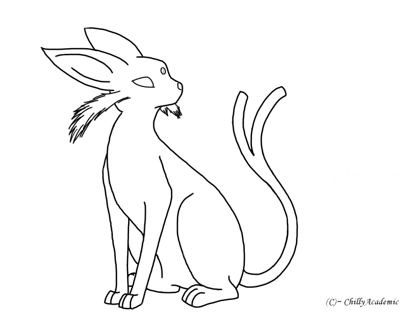 espeon coloring pages espeon lineart by chillyacademic on deviantart coloring espeon pages 