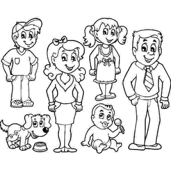 family coloring pages printable family members drawing at getdrawings free download printable coloring pages family 