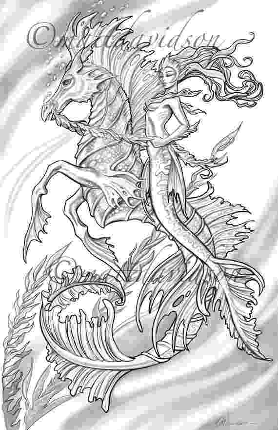 fantasy pictures to colour aquilla and her steed morceffyl seahorse and mermaid colour pictures to fantasy 
