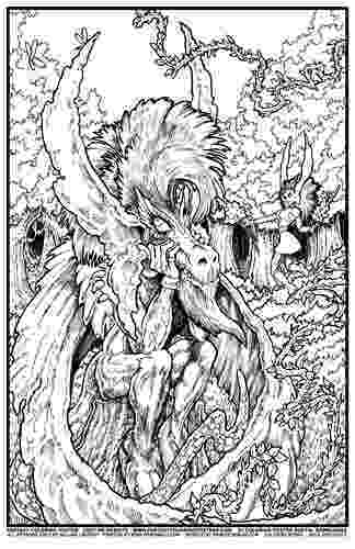 fantasy pictures to colour fantasy coloring poster 1 black wolf by william murray fantasy to colour pictures 
