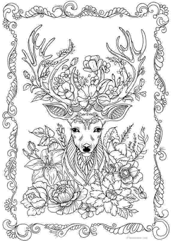fantasy pictures to colour fantasy deer printable adult coloring page from favoreads pictures to colour fantasy 