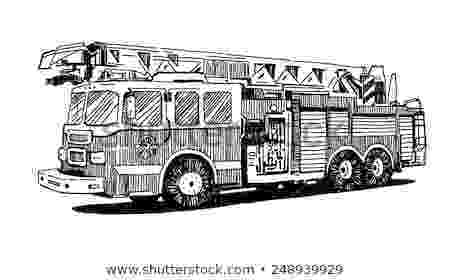 fire engine sketch fire brigade kleurprenten kiddicolour engine sketch fire 
