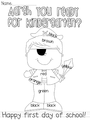 first day of kindergarten coloring page 17 best images about preschool awards on pinterest candy page coloring first kindergarten of day 