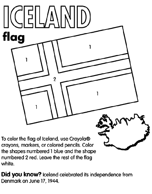 flag of iceland printable iceland colouring flag of printable flag iceland 