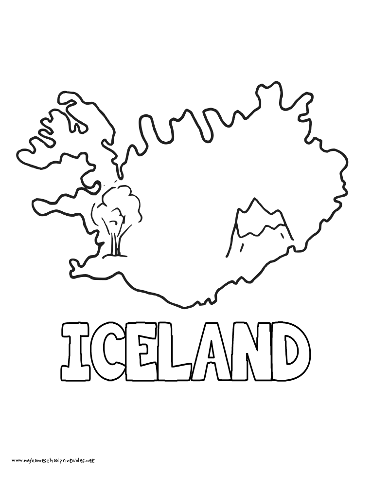flag of iceland printable iceland printable handout with simple map and flag by of printable iceland flag 