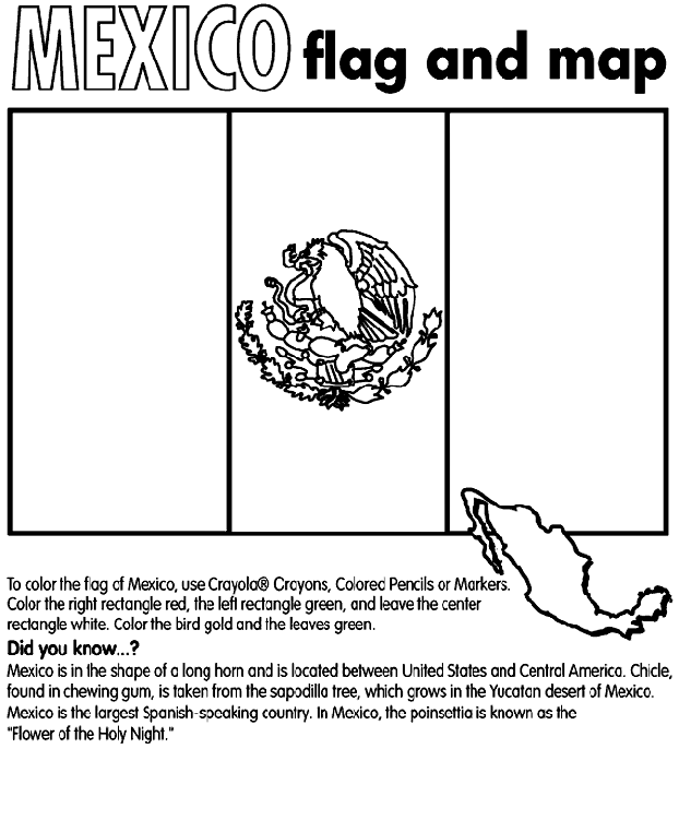 flag of mexico to color mexico coloring page crayolacom of to mexico color flag 