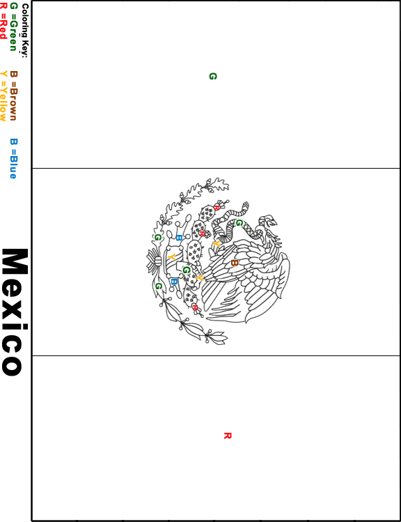 flag of mexico to color origami n39 stuff 4 kids color the mexican flag color flag of to mexico 