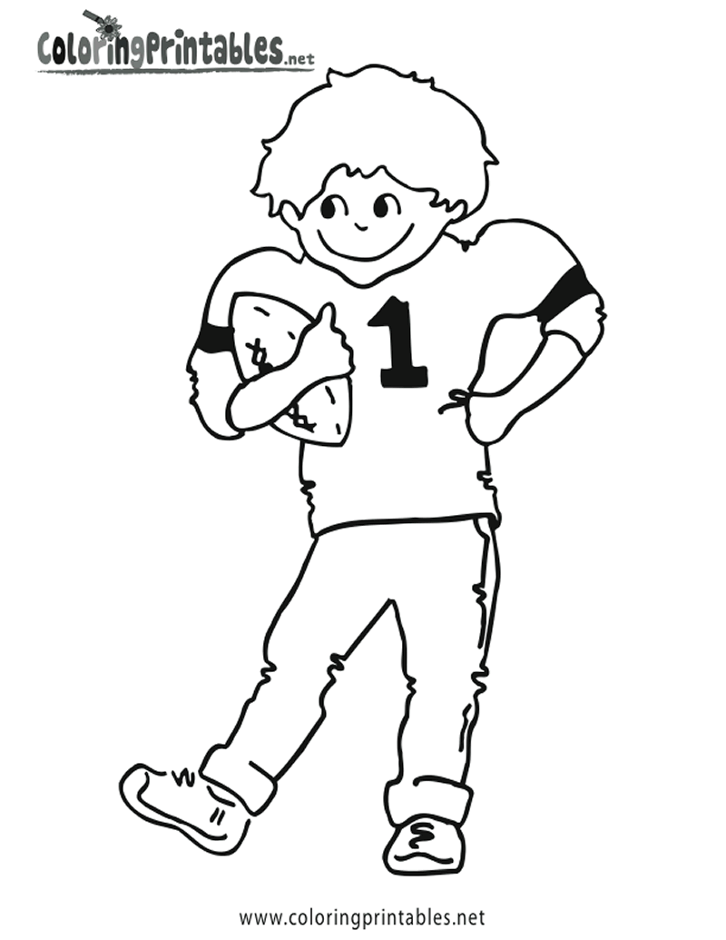football player coloring sheet football player coloring sheet player sheet coloring football 