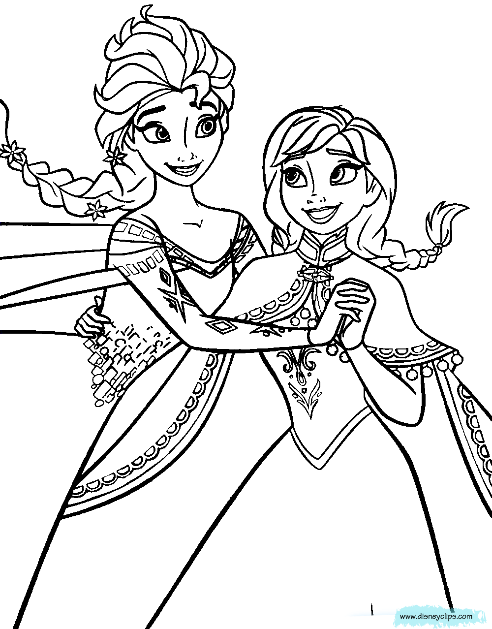 free coloring pages elsa and anna disney39s frozen coloring pages 2 disneyclipscom anna free and coloring elsa pages 