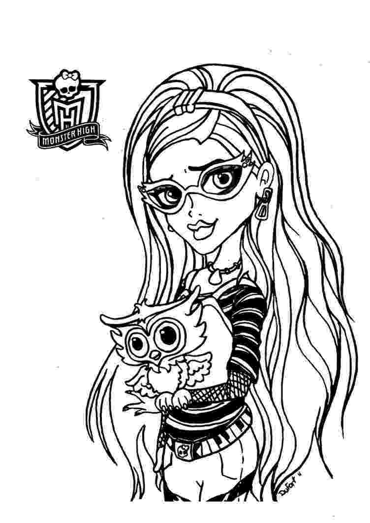free coloring pages monster high all about monster high dolls ghoulia yelps free printable pages monster free coloring high 