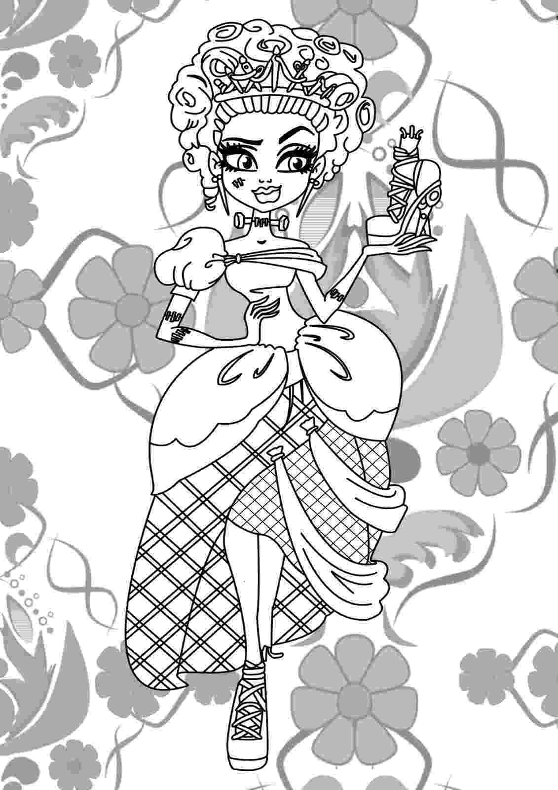 free coloring pages monster high cool monster high coloring pages frankie dawn of the pages coloring monster free high 