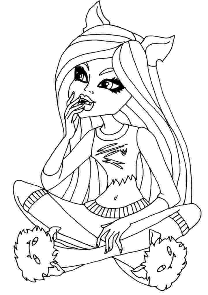 free coloring pages monster high monster high catty noir coloring page free printable coloring pages free monster high 
