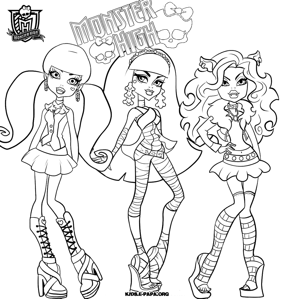 free coloring pages monster high monster high coloring pages team colors pages coloring free monster high 