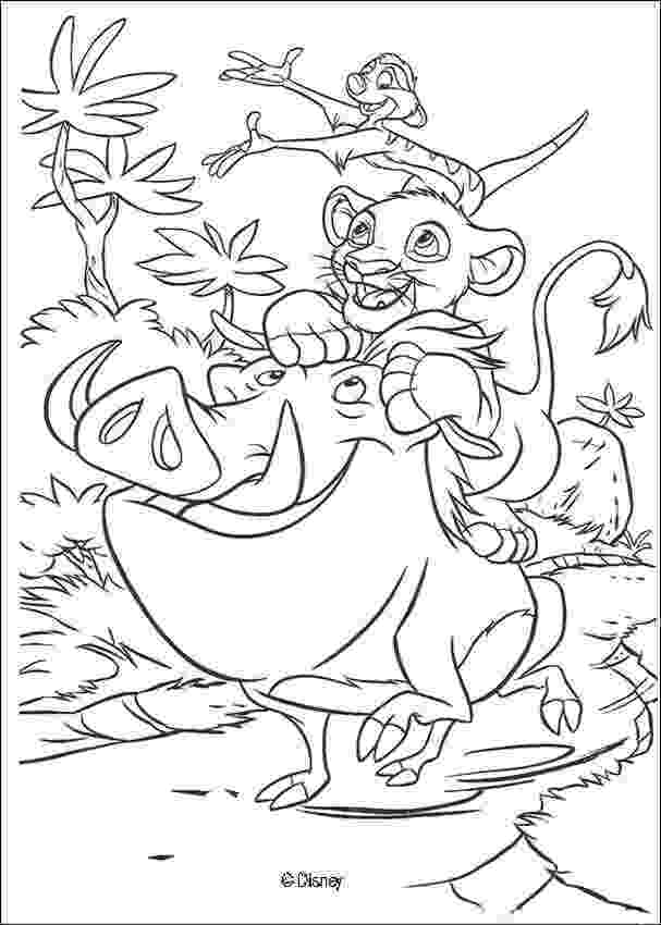 free colouring pages lion king simba timon and pumbaa play coloring pages hellokidscom lion free pages king colouring 