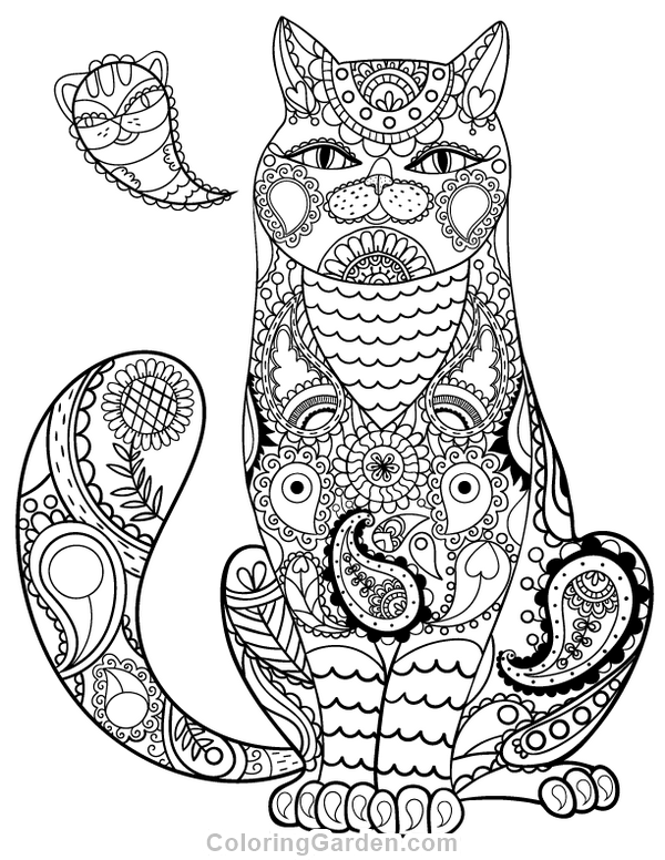 free online coloring pages for adults cats pin by muse printables on adult coloring pages at free adults cats coloring pages online for 