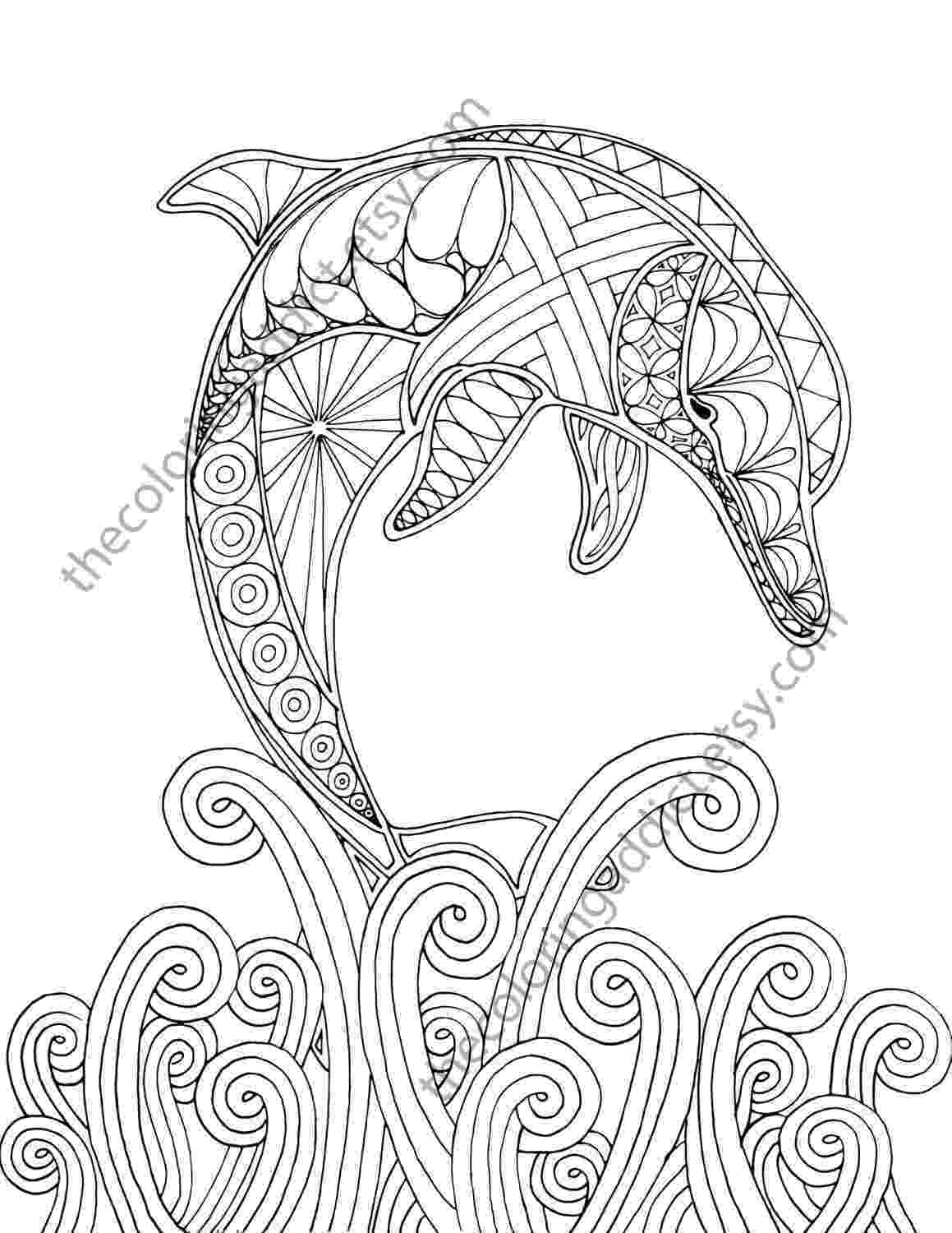 free printable dolphin coloring pages dolphin coloring page adult coloring sheet by free dolphin coloring pages printable 