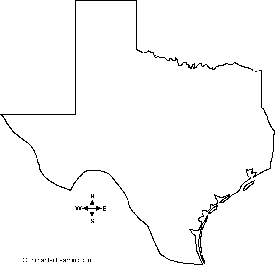 free printable map of texas outline map texas enchantedlearningcom printable of map texas free 