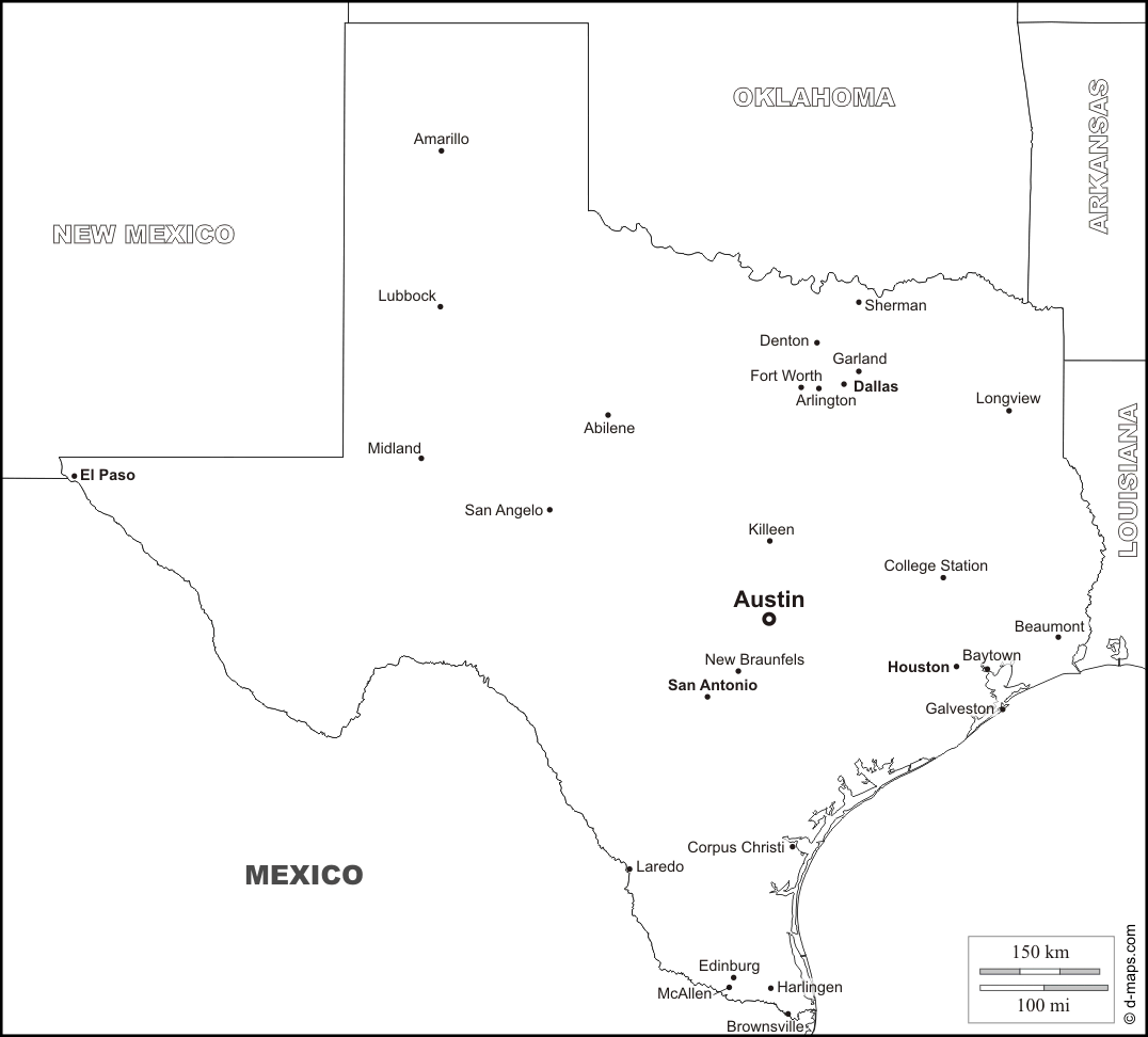 free printable map of texas texas maps with county lines and travel information free map texas of printable 