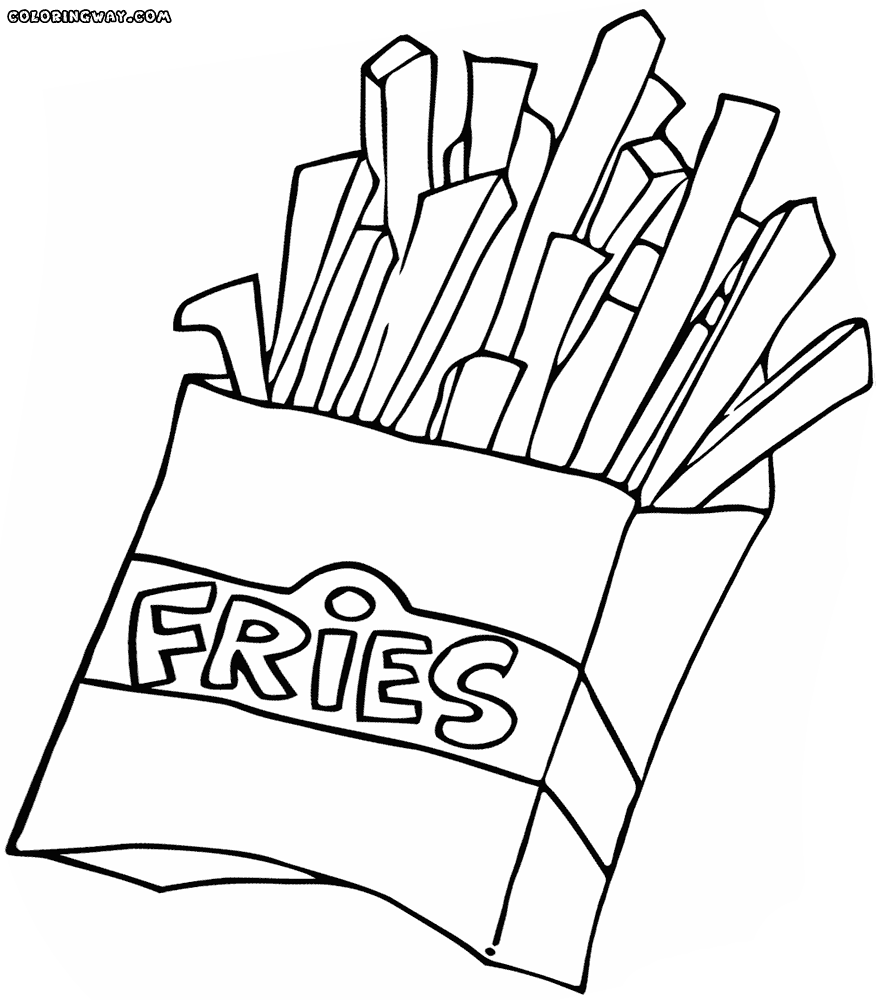 french fries coloring page french fries coloring page free printable coloring pages fries french page coloring 