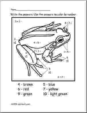 frog color by number signspecialistcom general decals animals113 frog frog by color number 