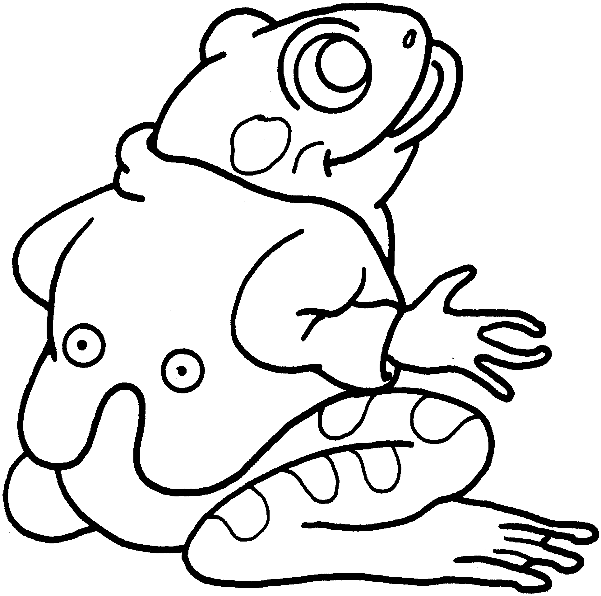 frog images to color water animals to color frog to images color 