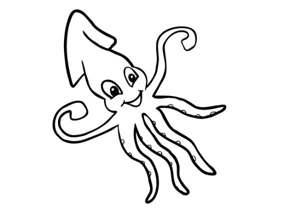giant squid coloring page fish and marine mammals coloring pages surfnetkids giant page squid coloring 