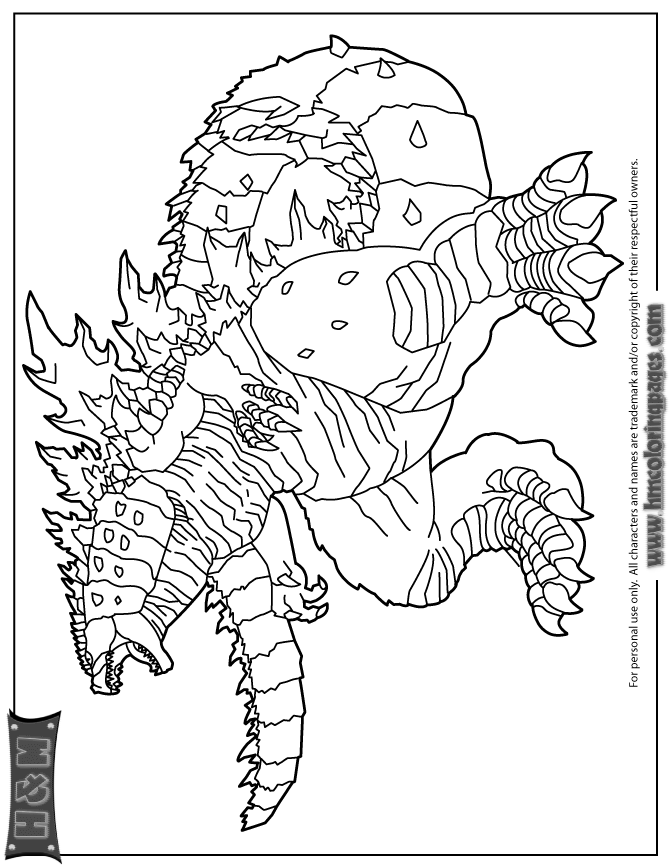 godzilla pictures to print science fiction monster godzilla coloring page h m to godzilla pictures print 