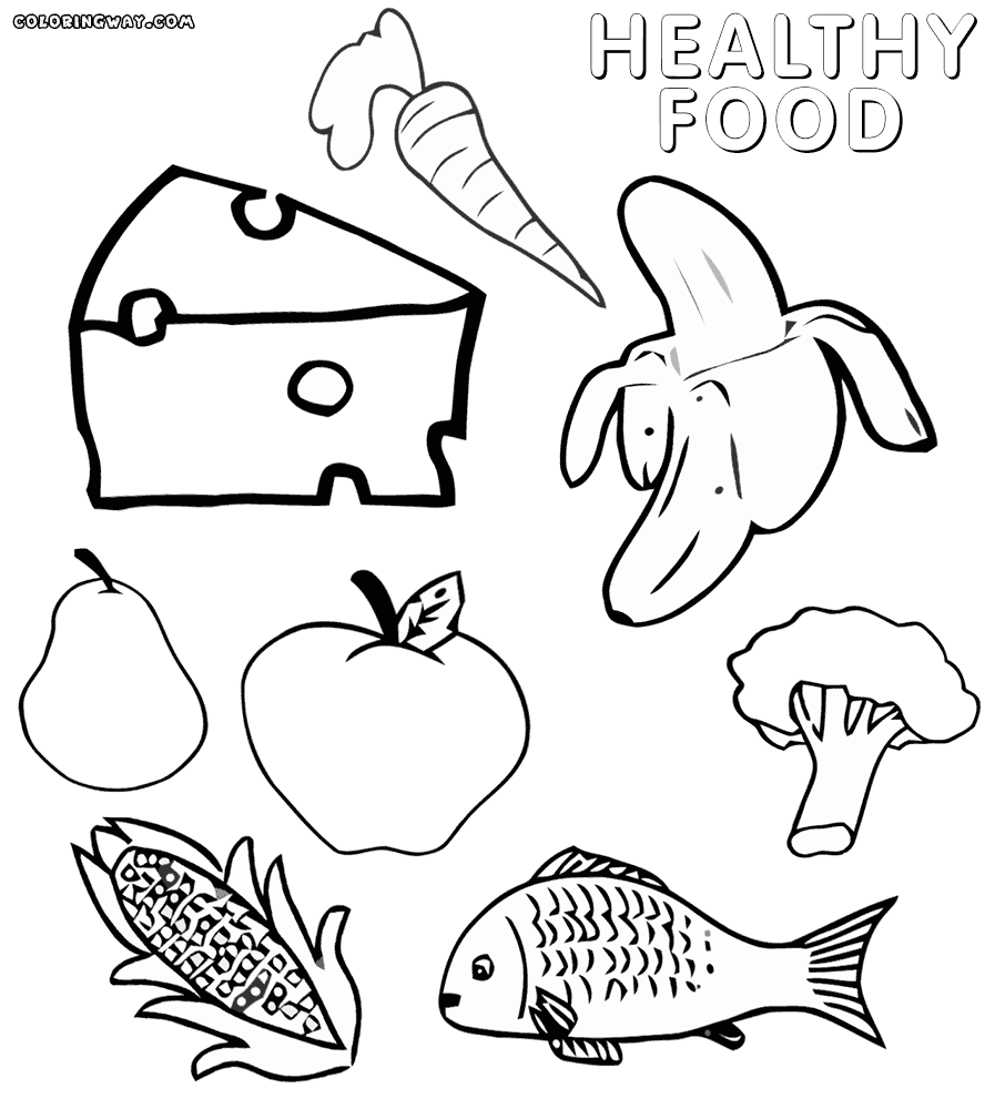 healthy food coloring pages eating healthy foods coloring pages for kids eating healthy food coloring pages 