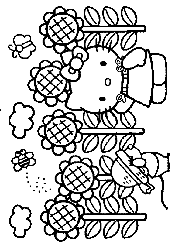 hello kitty fall coloring pages hello kitty sunflower coloring page hello kitty photo kitty pages hello fall coloring 