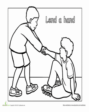 helping hands coloring page 13 best images of helping hands worksheet the good page coloring hands helping 