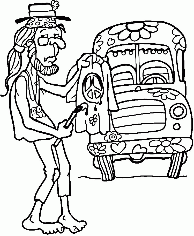 hippie coloring sheets free coloring pages for adults funky pictures from hippie sheets hippie coloring 
