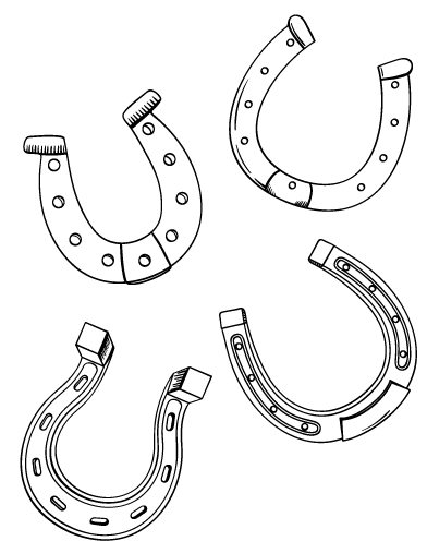 horseshoe coloring page coloring pages zodiac goodluck symbols free downloads page coloring horseshoe 
