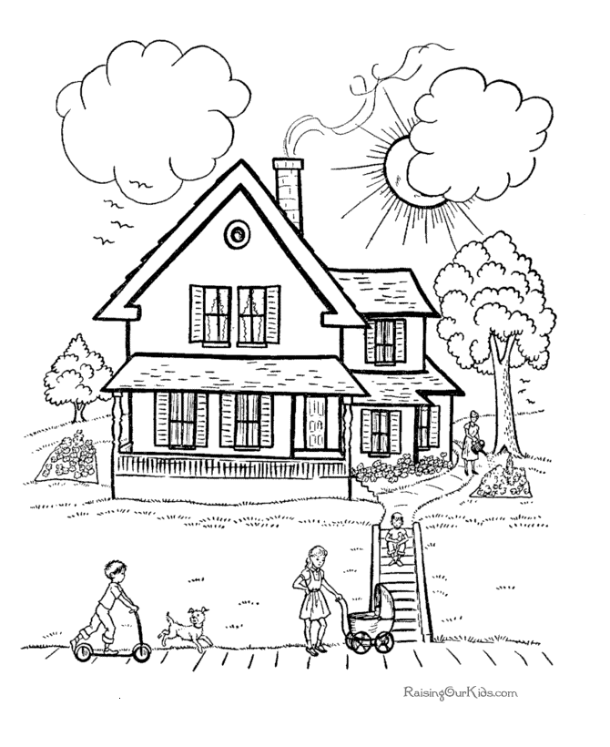 houses coloring pages scary haunted house coloring pages download and print for free houses coloring pages 