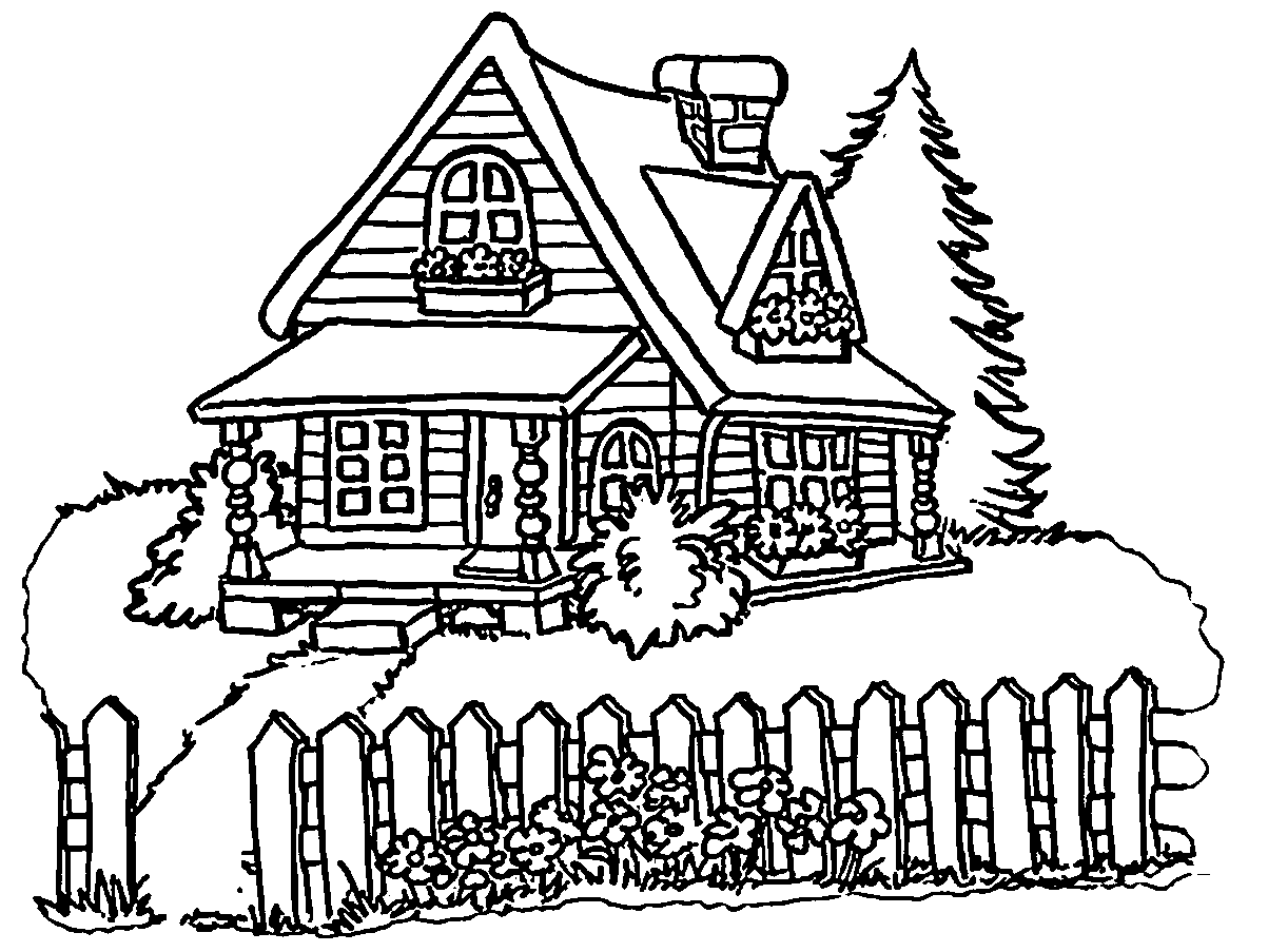 houses to color house coloring pages buildingshouses places parks houses color to 