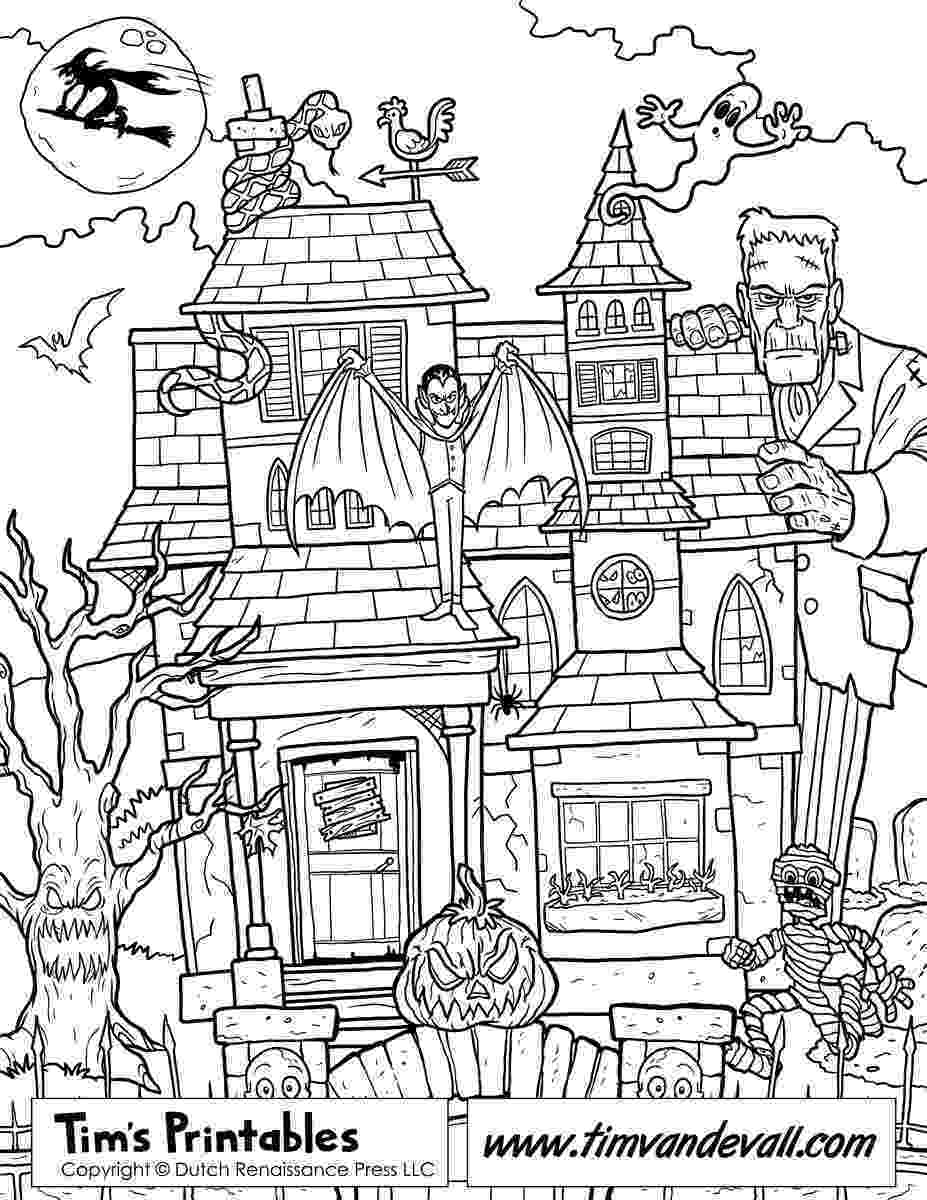 houses to color printable haunted house coloring page color houses to 