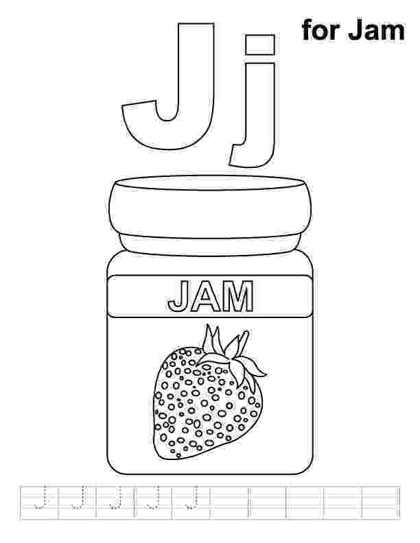 jam coloring page j for jam coloring pages coloring for kids coloring jam page coloring 