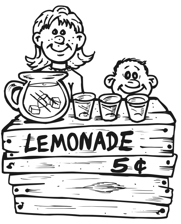 lemonade coloring page food coloring pages for kids lemonade coloring page 