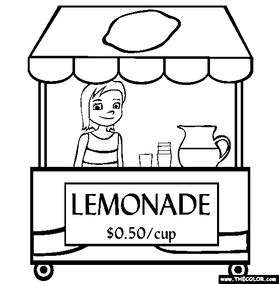 lemonade coloring page lemonade stand coloring pages coloring home coloring page lemonade 