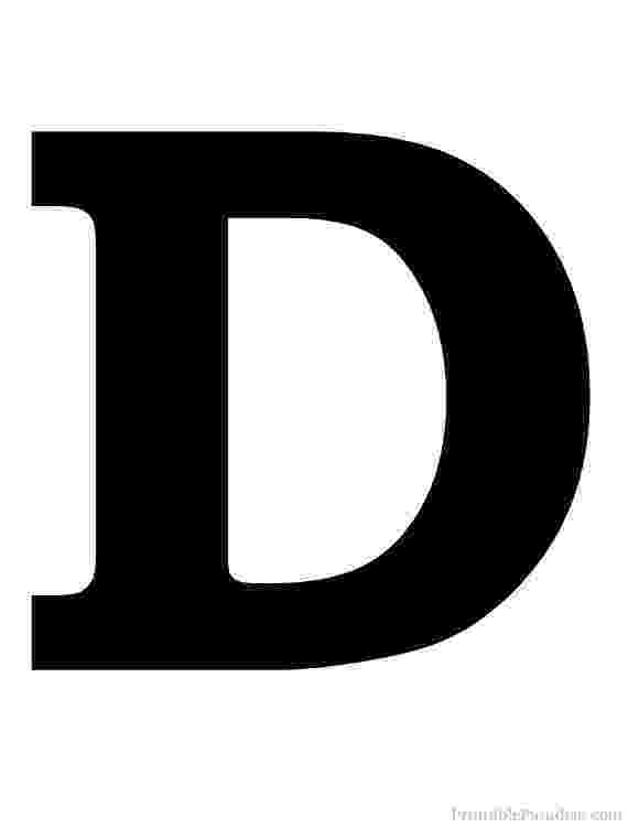 letter d printable solid black letter d silhouette letter d letter d 