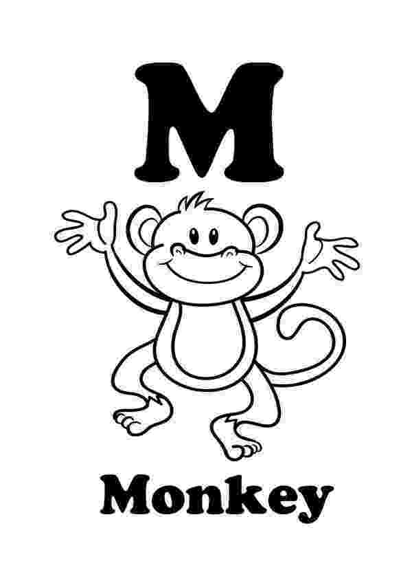 letter m monkey m is for monkey coloring printable animal alphabet letter monkey m 1 1