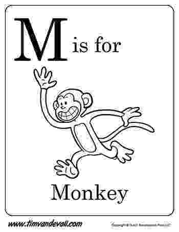 letter m monkey m is for monkey coloring printable animal alphabet m letter monkey 