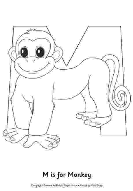 letter m monkey m is for monkey coloring printable animal alphabet m letter monkey 1 1